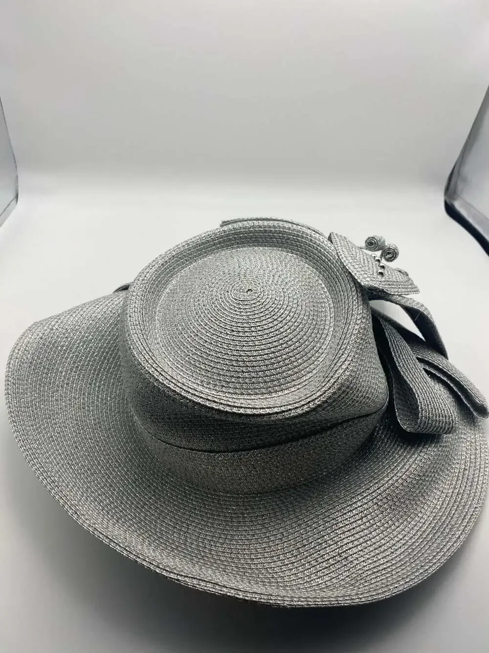 Beautiful Silver Dress / Church Hat by Portofino